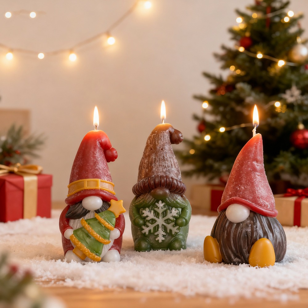Art Craft Christmas Tree - Christmas Dwarfs Silicone Candle Molds DIY