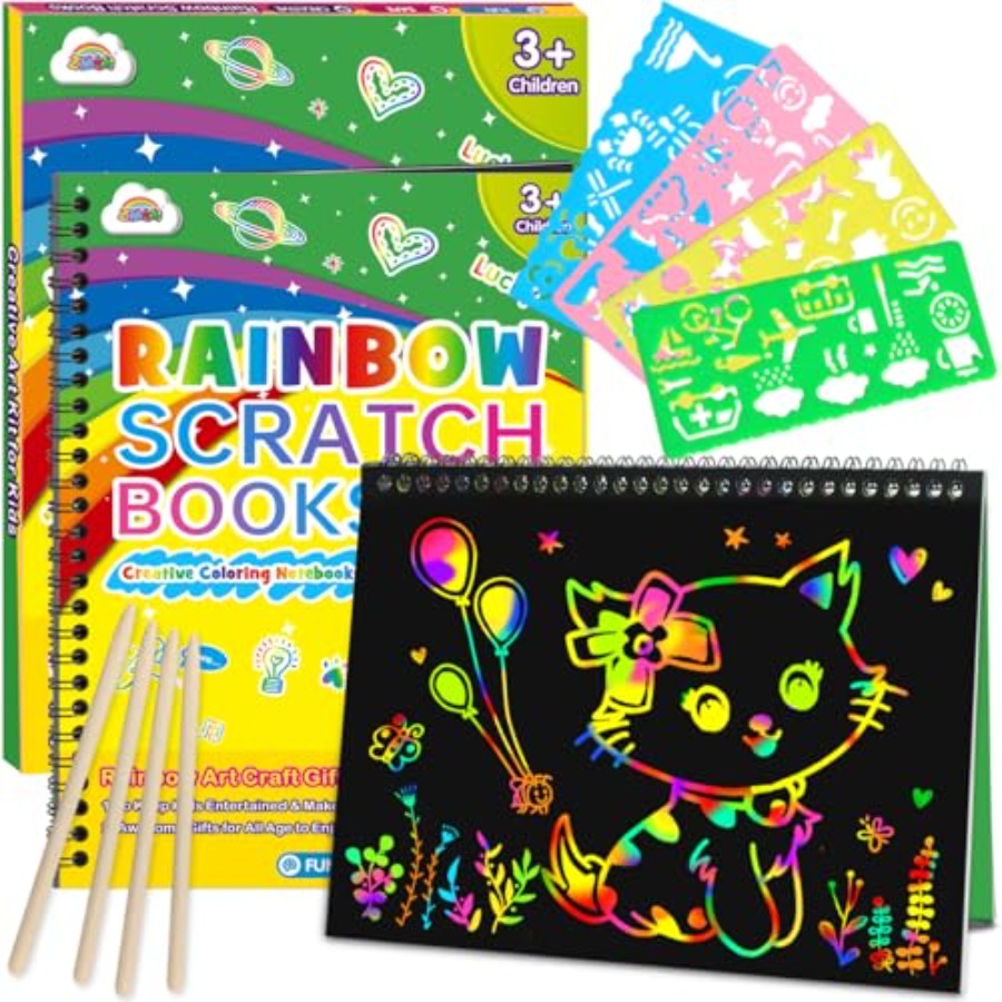Art Craft Rainbow - Scratch Paper Art Craft: 2 Pack