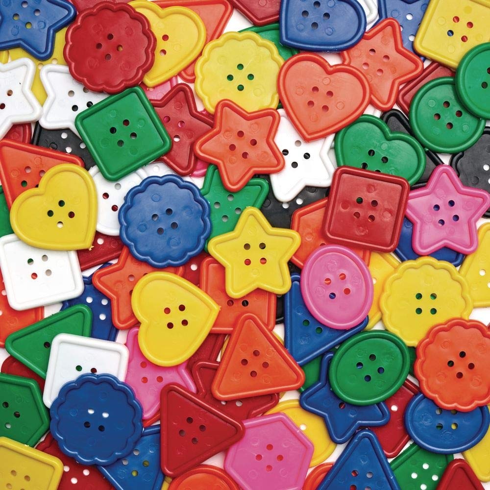 Art Craft Jumbo - Really Big Bright Buttons, 130 Pieces,
