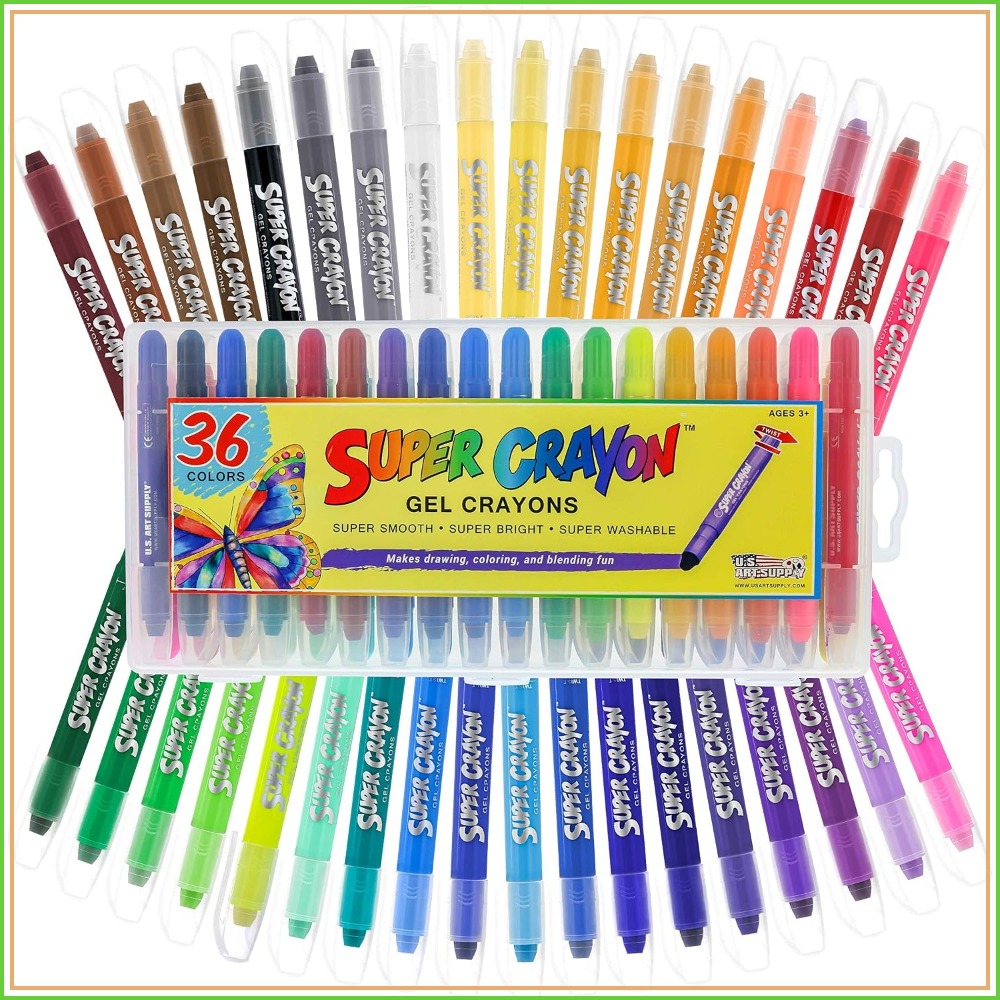 Art Craft Jumbo - 36 Colors Jumbo Twistable Crayons -