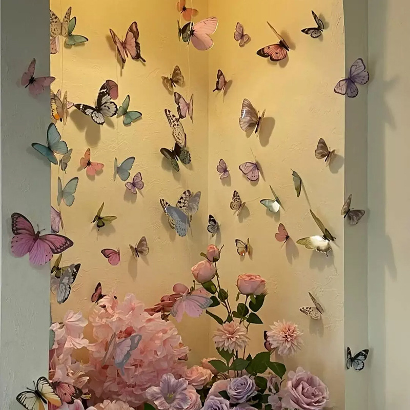 Art Craft Room - 12pcs 3D Butterfly Wall Stickers DIY