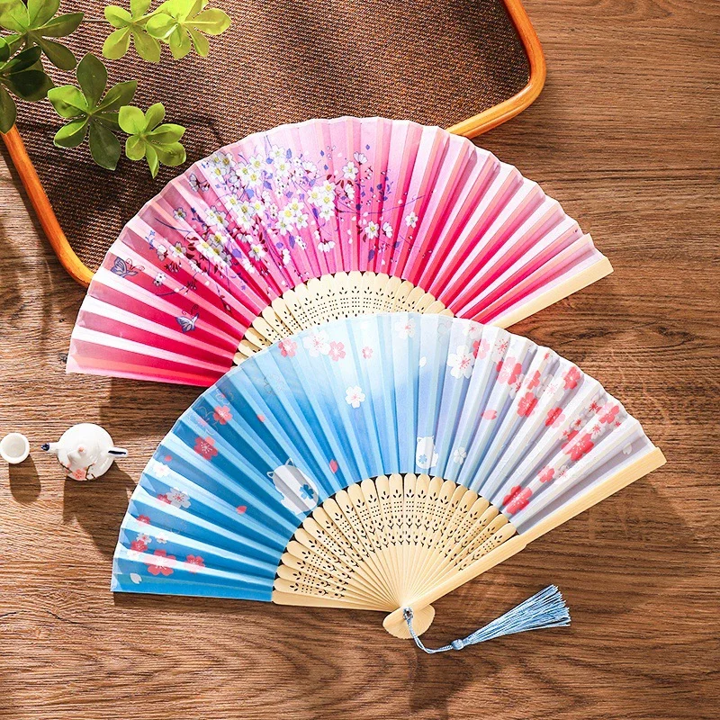 Art Craft Room - Vintage Silk Folding Fan Chinese Japanese