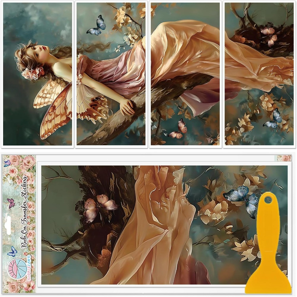 Art Craft Room - 4 Sheets Retro Buttterfly Fairy Rub