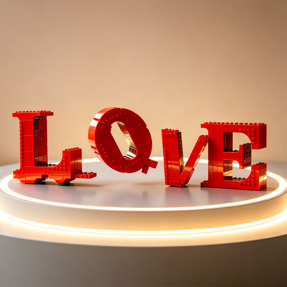 Art Craft Disney - ART Display Crafts Brick LOVE Sculpture
