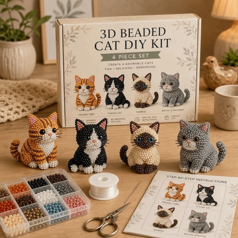 Art Craft Rainbow - Tiny Beads 3D Beaded Animal Kit