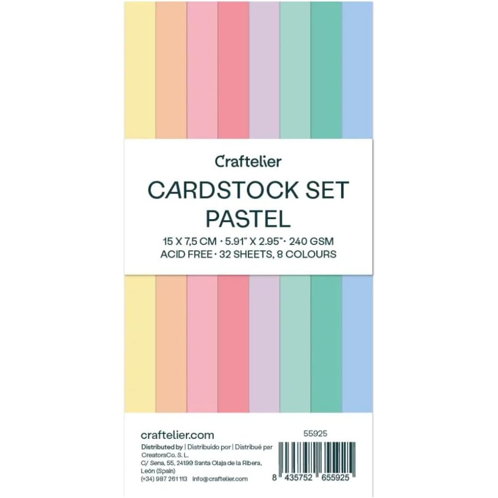 Art Craft With Paper - Pastel Cardstock Paper Pack for Crafts