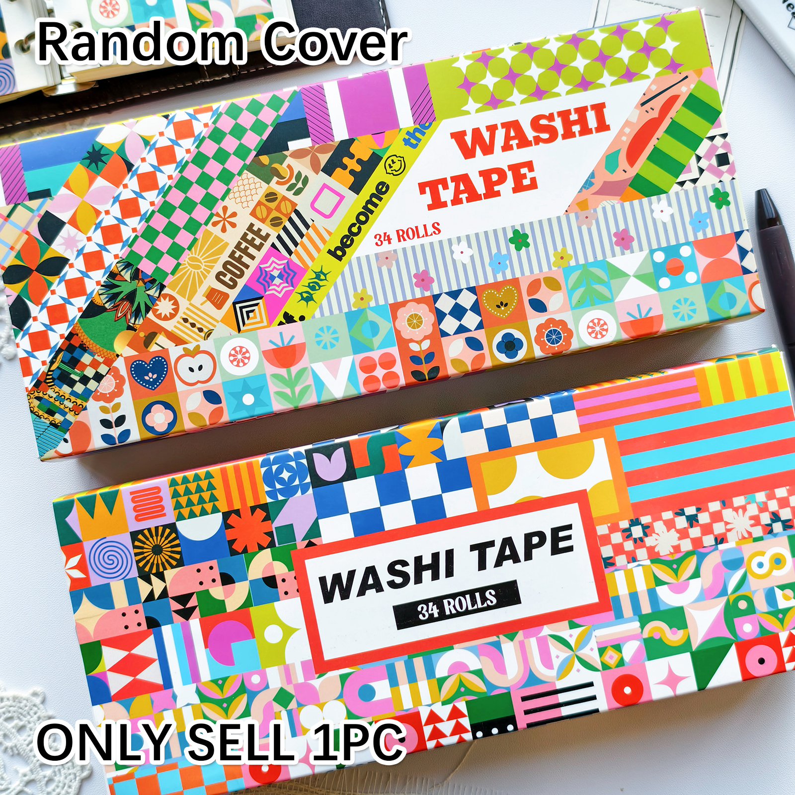 Art Craft Journals - Random Cover 34 Rolls Aesthetics Washi