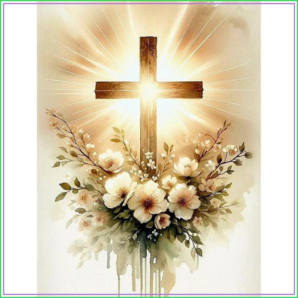 Art Craft Kits - Religious Cross Diamond Art Kits for