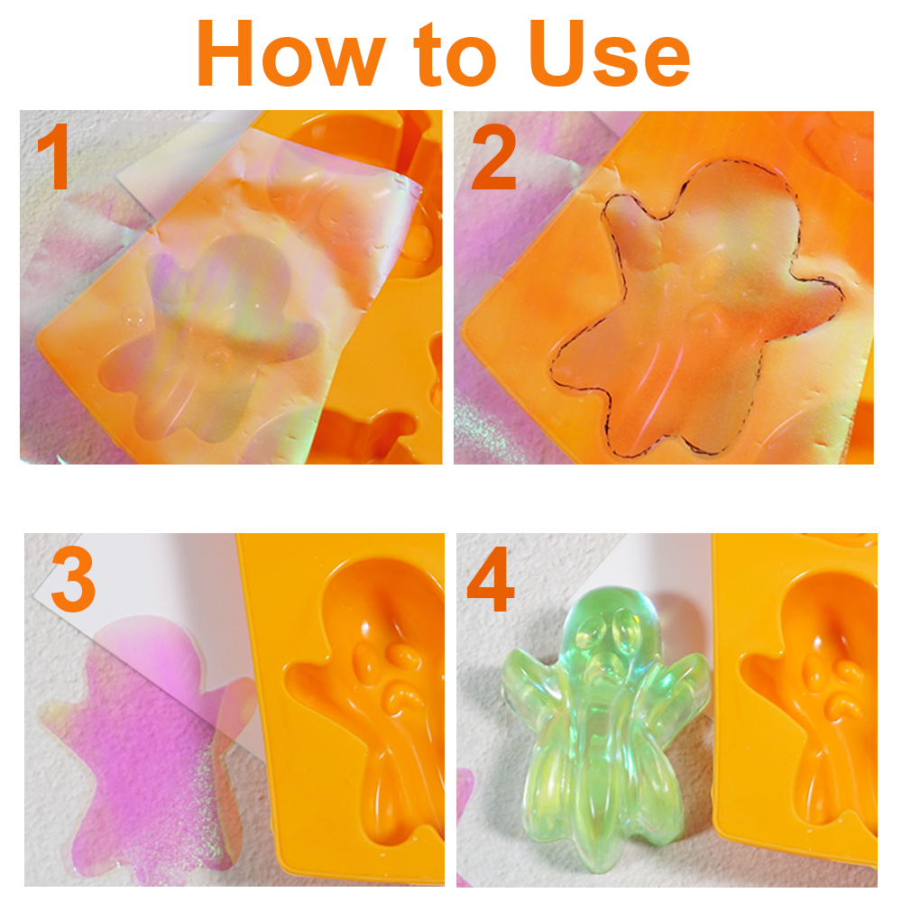 Aurora Laser Film Foil Resin J - Art Craft Rainbow 评论和价格