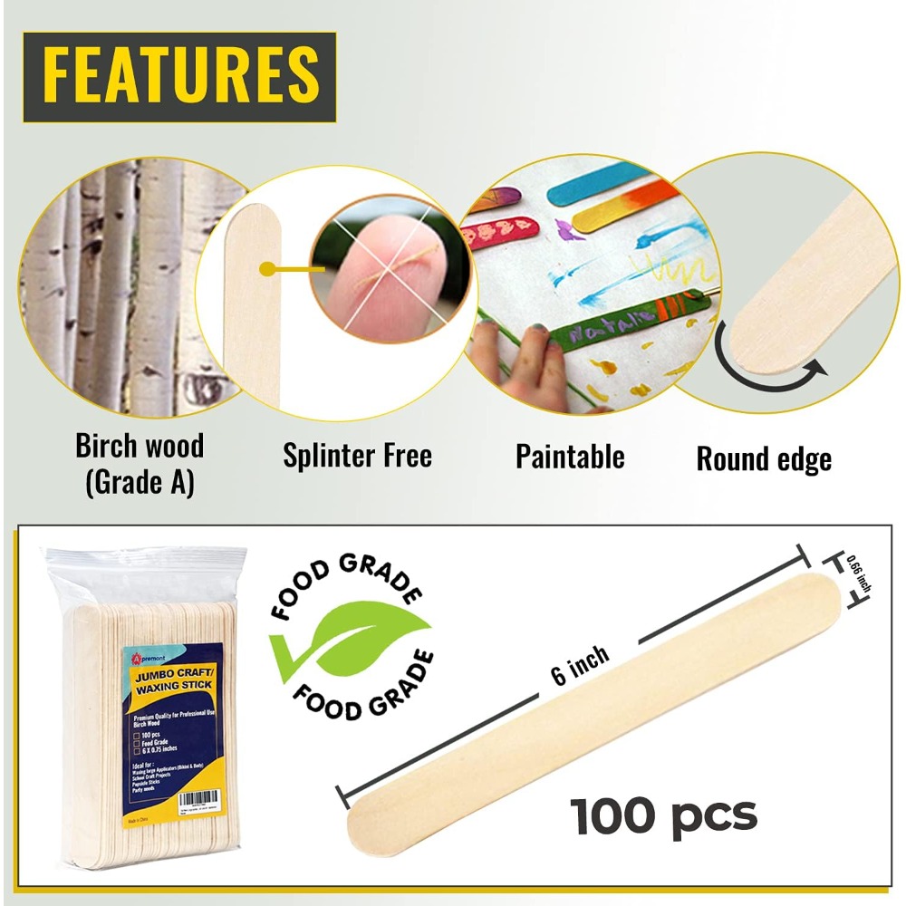 HOT SALE 100 Pcs 6 Inch Large  - Art Craft Jumbo 评论和价格