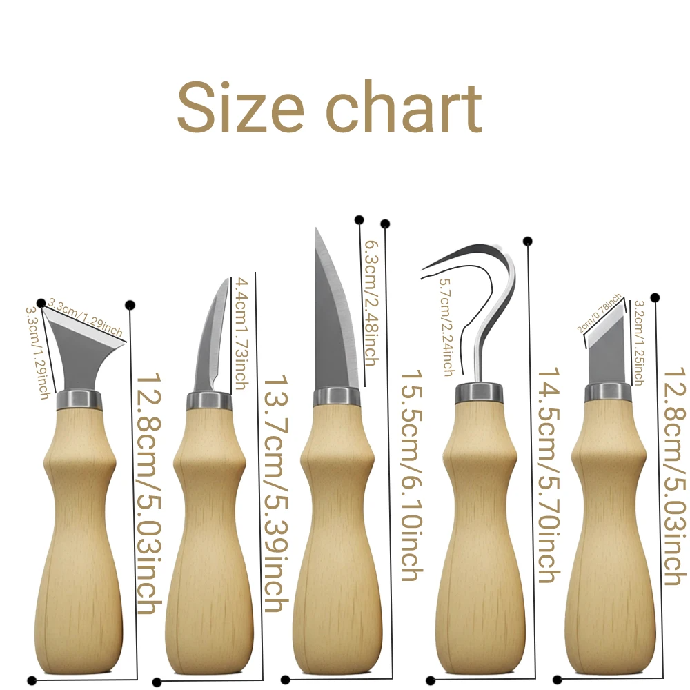 5Pcs Wood Carving Tools Set,Cu - Art Craft Knife 评论和价格