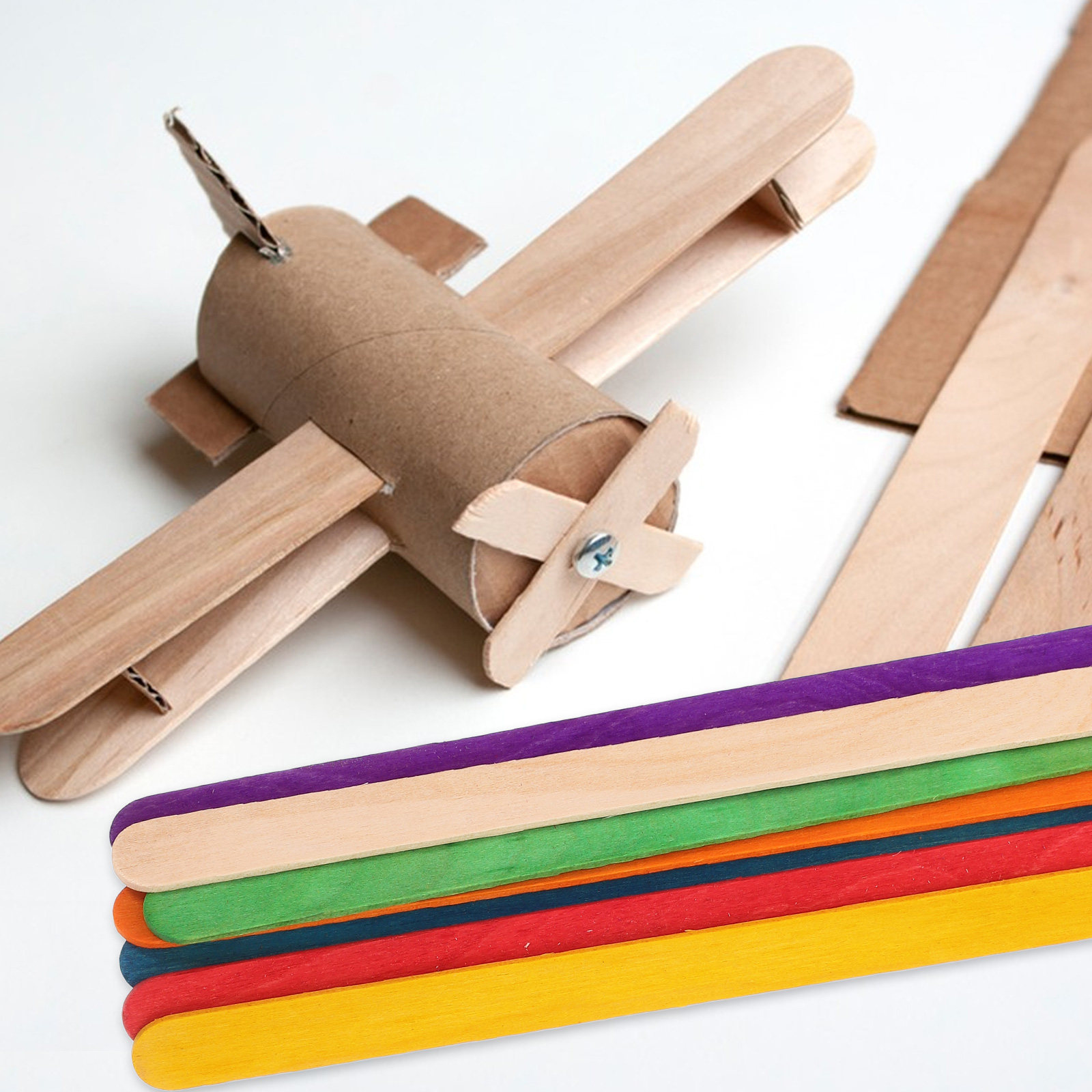 200Pcs Jumbo Colored Wooden Cr - Art Craft Jumbo 评论和价格