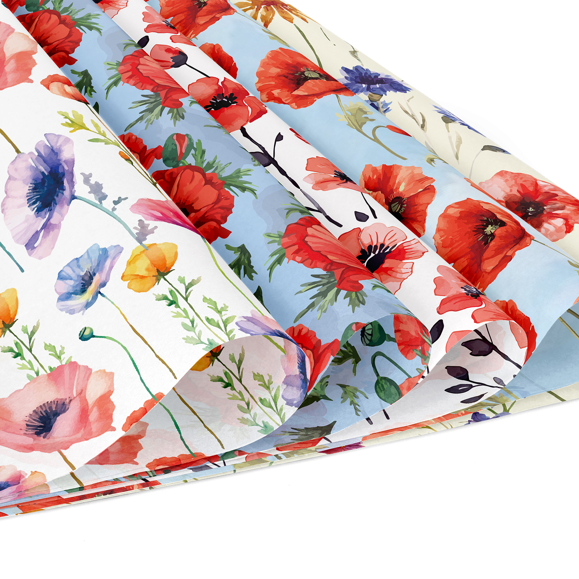 24pcs 30*30cm Poppy Red Flower - Art Craft With Paper 评论和价格