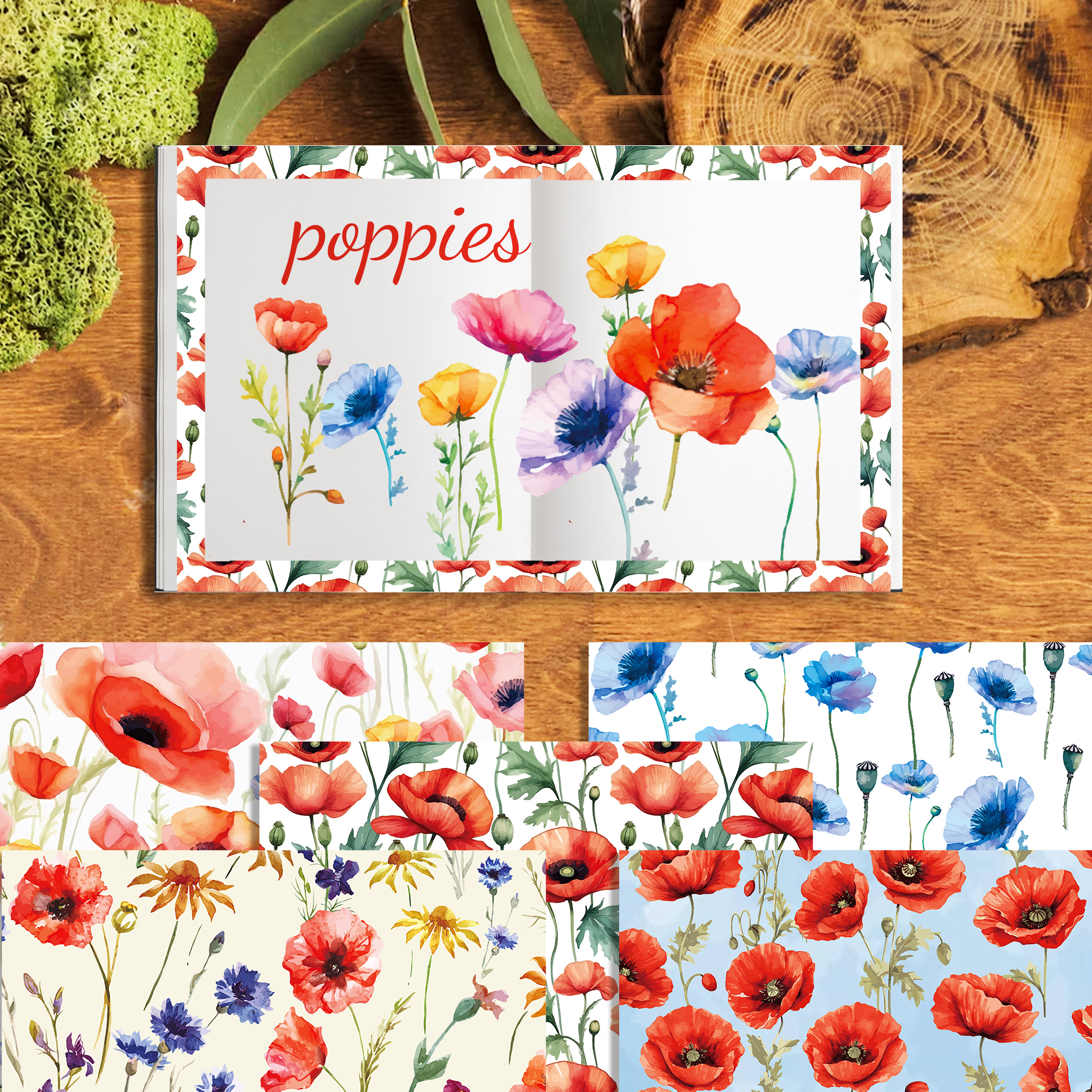 24pcs 30*30cm Poppy Red Flower - Art Craft With Paper 评论和价格
