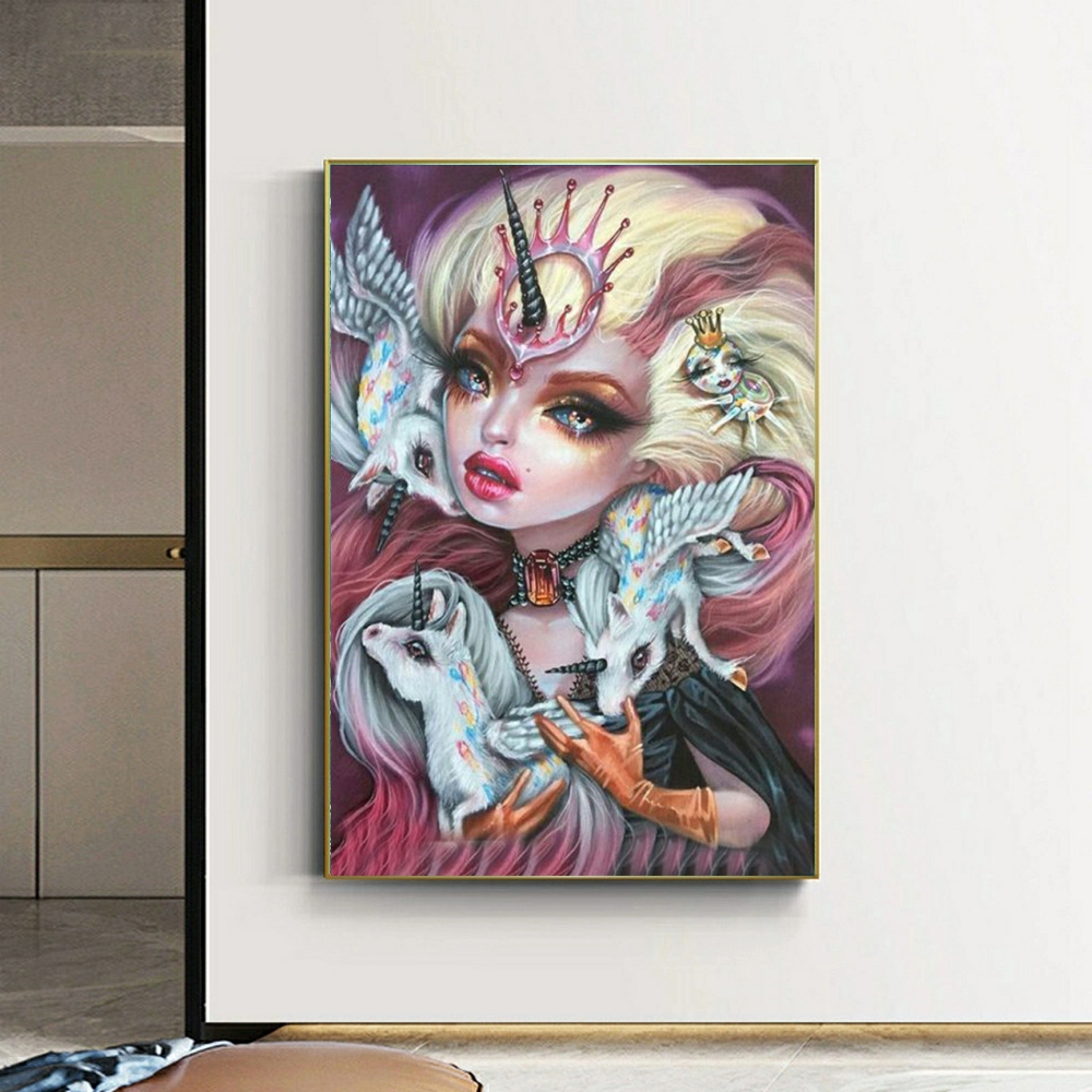 Cartoon Dark Girl Diamond Pain - Art Craft Disney 评论和价格