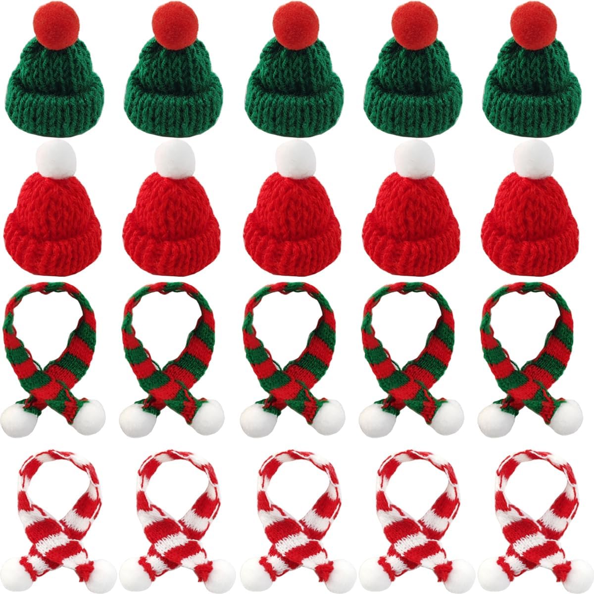 32PCS Mini Knit Hat Mini Chris - Art Craft Christmas Tree 评论和价格