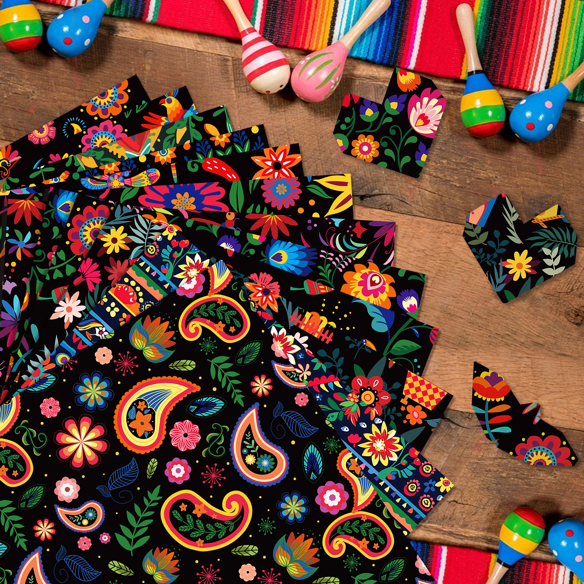 24pcs Mexican Scrapbook Paper  - Art Craft With Paper 评论和价格