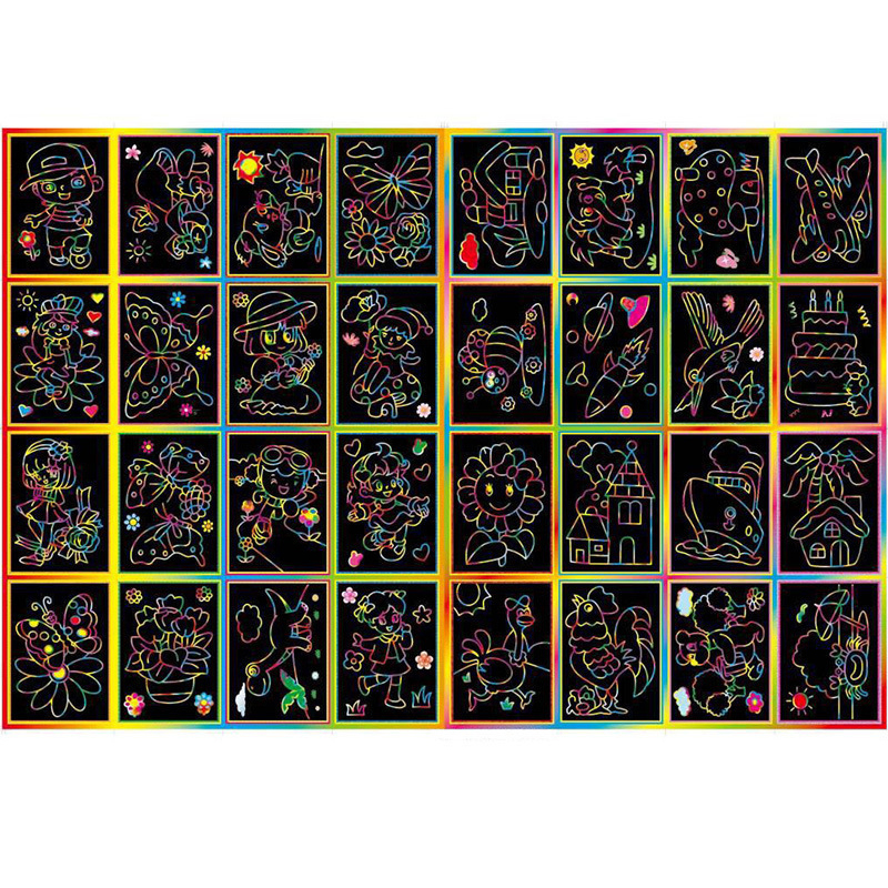 10/15/20Sheet Small Scratch Ar - Art Craft Rainbow 评论和价格