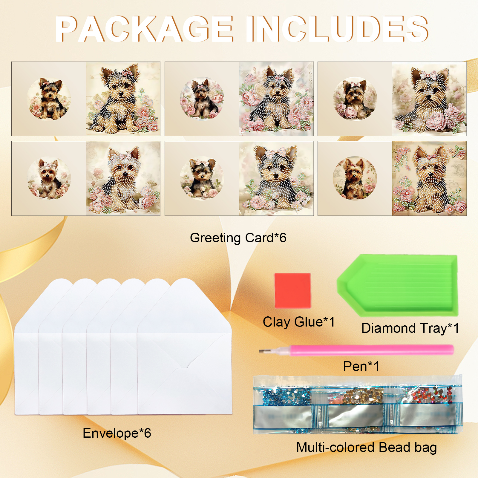 6Pcs Diamond Painting Greeting - Art Craft Kits 评论和价格