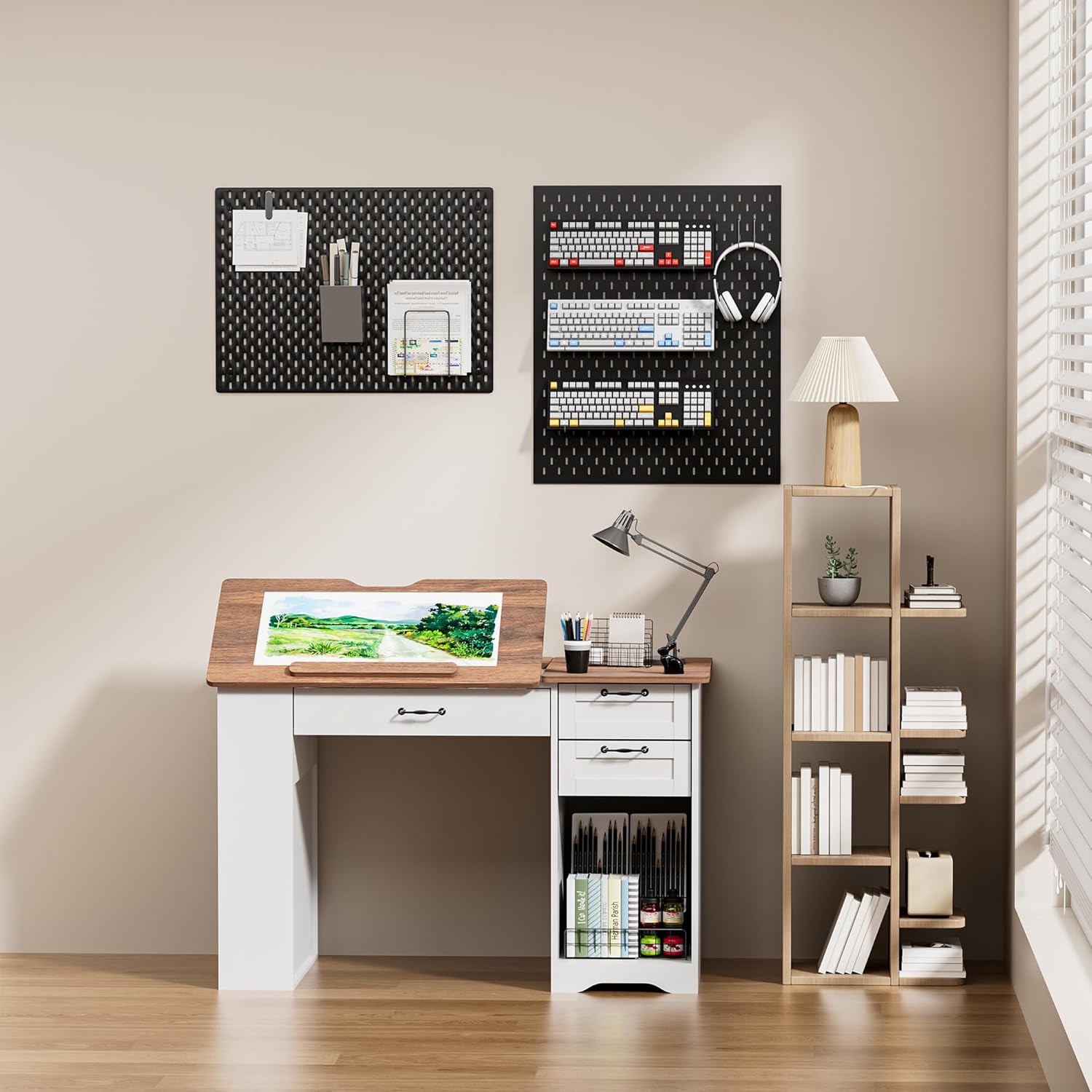 Drafting Table with Storage Ca - Art & Craft Tape 评论和价格