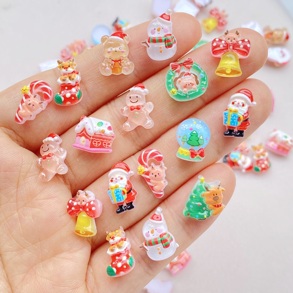 50pcs Resin Mini Cartoon Chris - Art Craft Christmas Tree 评论和价格
