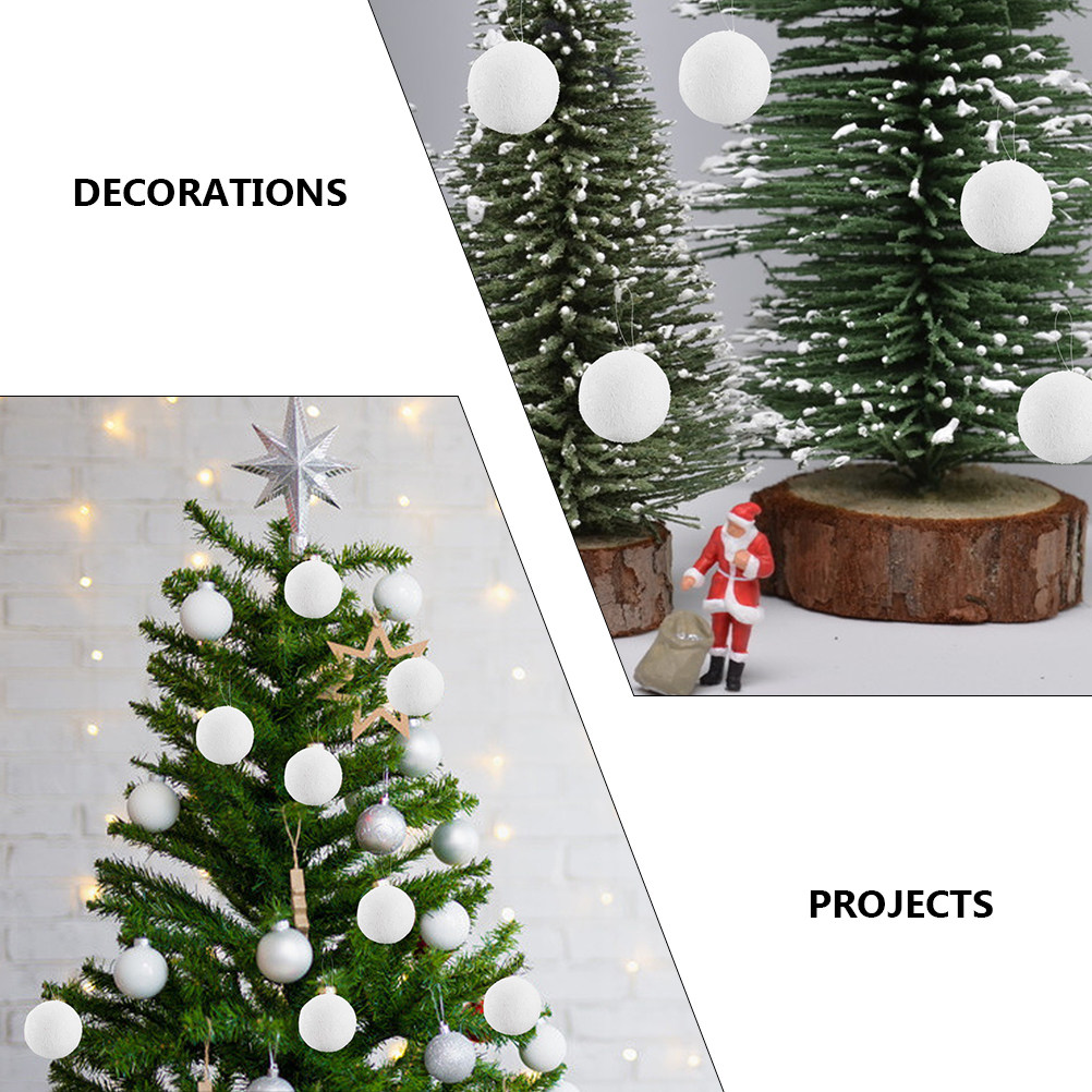 6Pcs White Tree Ball Decor Cra - Art Craft Christmas Tree 评论和价格