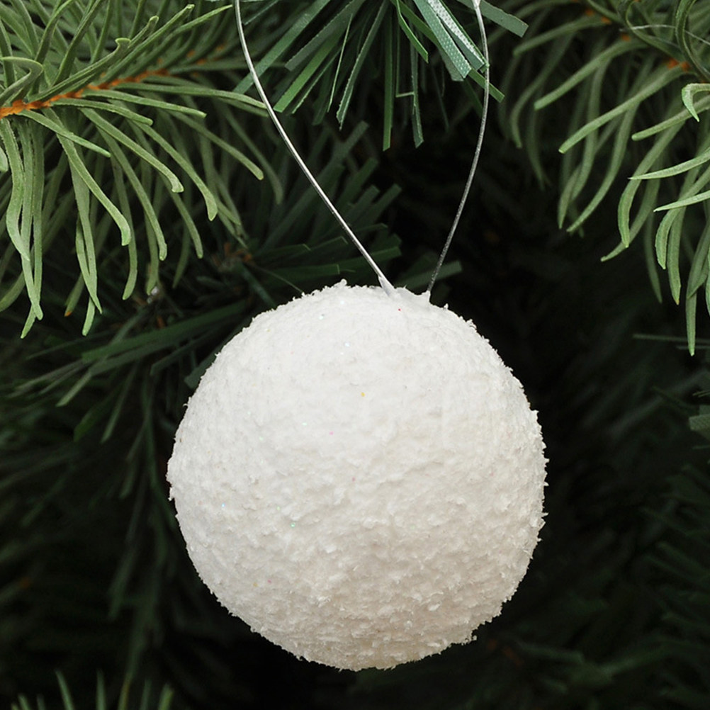 6Pcs White Tree Ball Decor Cra - Art Craft Christmas Tree 评论和价格
