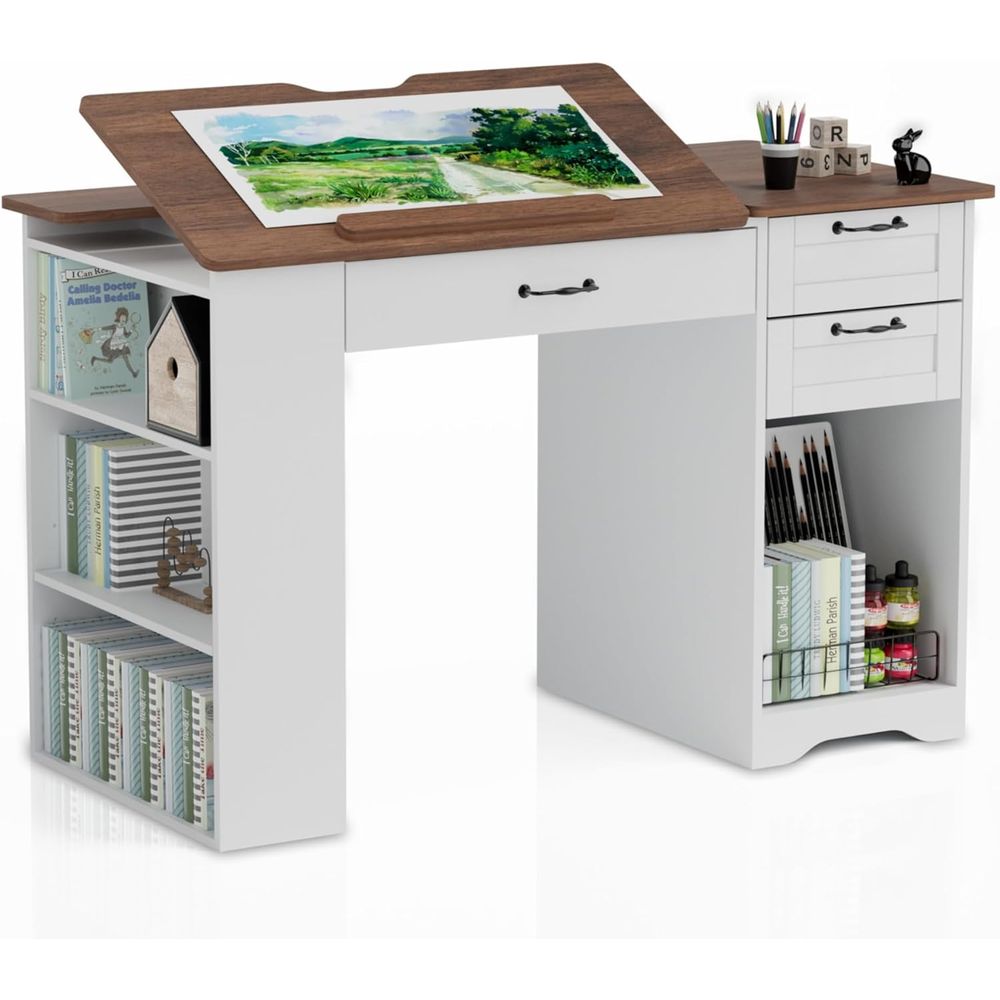 Drating Table with Storage Cab - Art & Craft Tape 评论和价格