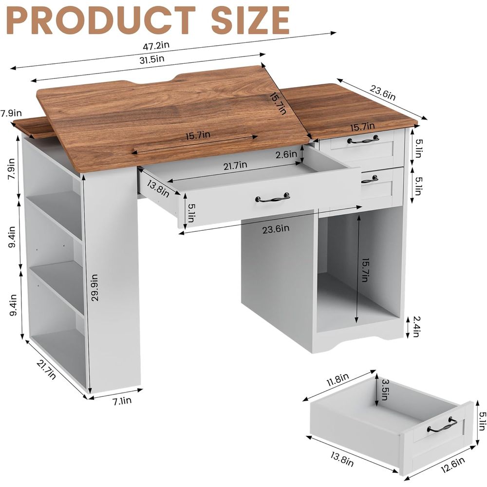 Drating Table with Storage Cab - Art & Craft Tape 评论和价格