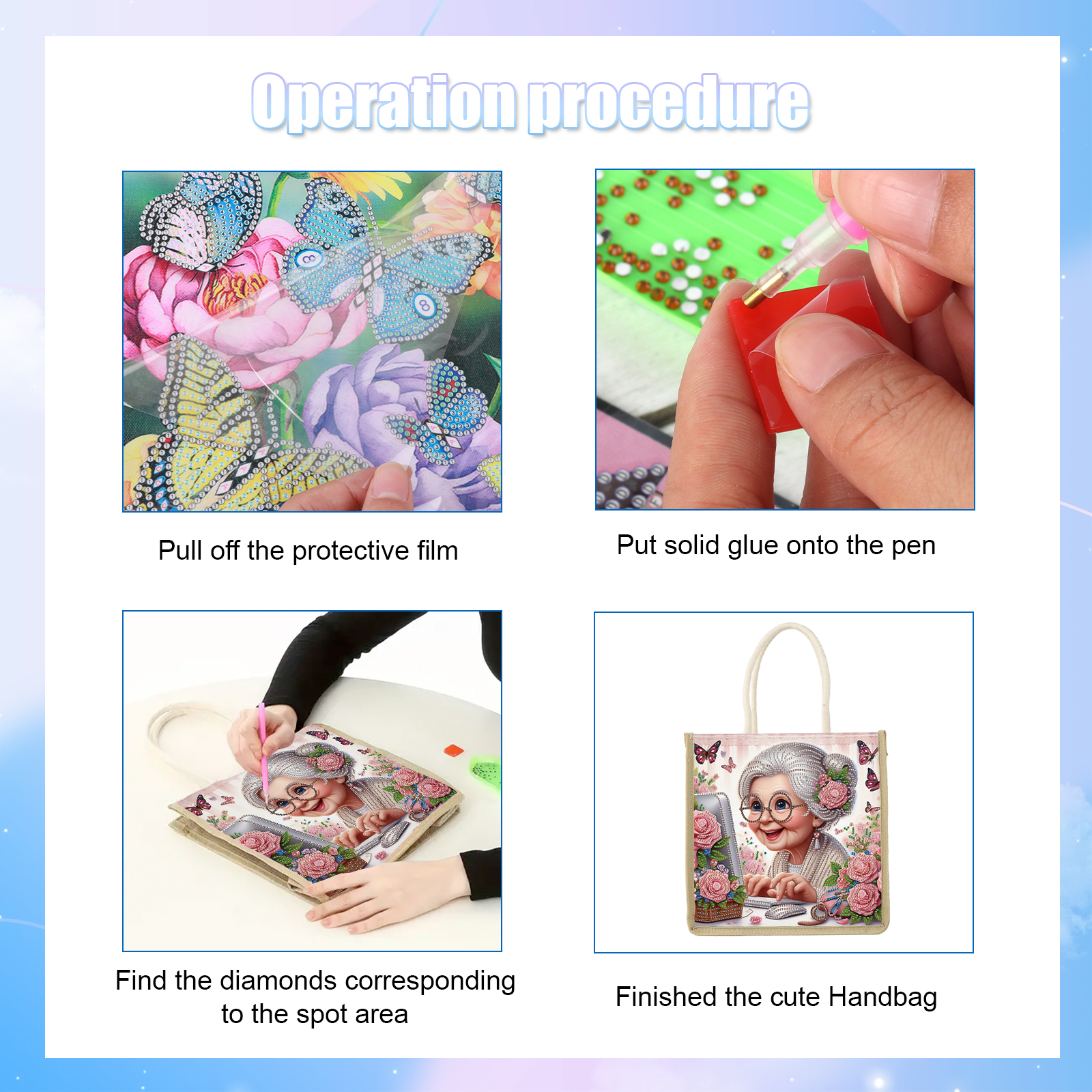Diamond Art Painting Handbag K - Art Craft Kits 评论和价格