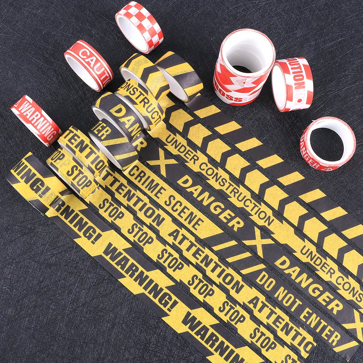 16 Rolls/Box, Creative Warning - Washi Tape Rolls 评论和价格