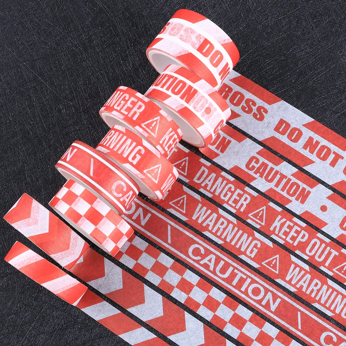 16 Rolls/Box, Creative Warning - Washi Tape Rolls 评论和价格