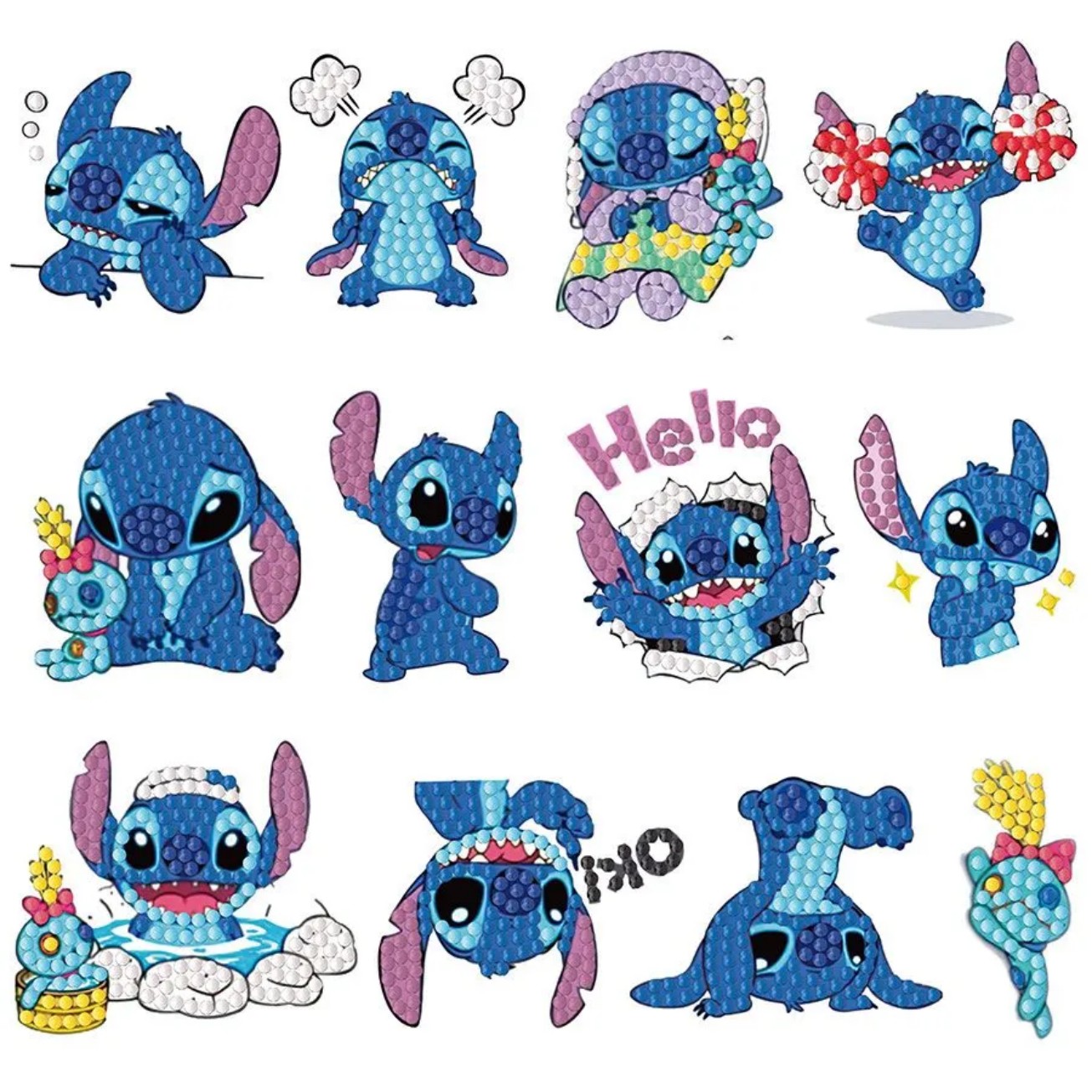 Cute Blue Alien Cartoon Diamon - Art Craft Disney 评论和价格
