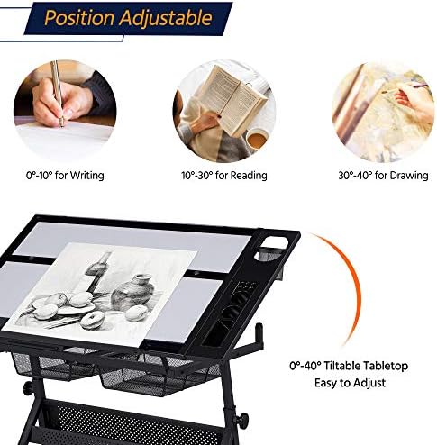 Drafting Table w/Stool Height  - Art & Craft Tape 评论和价格