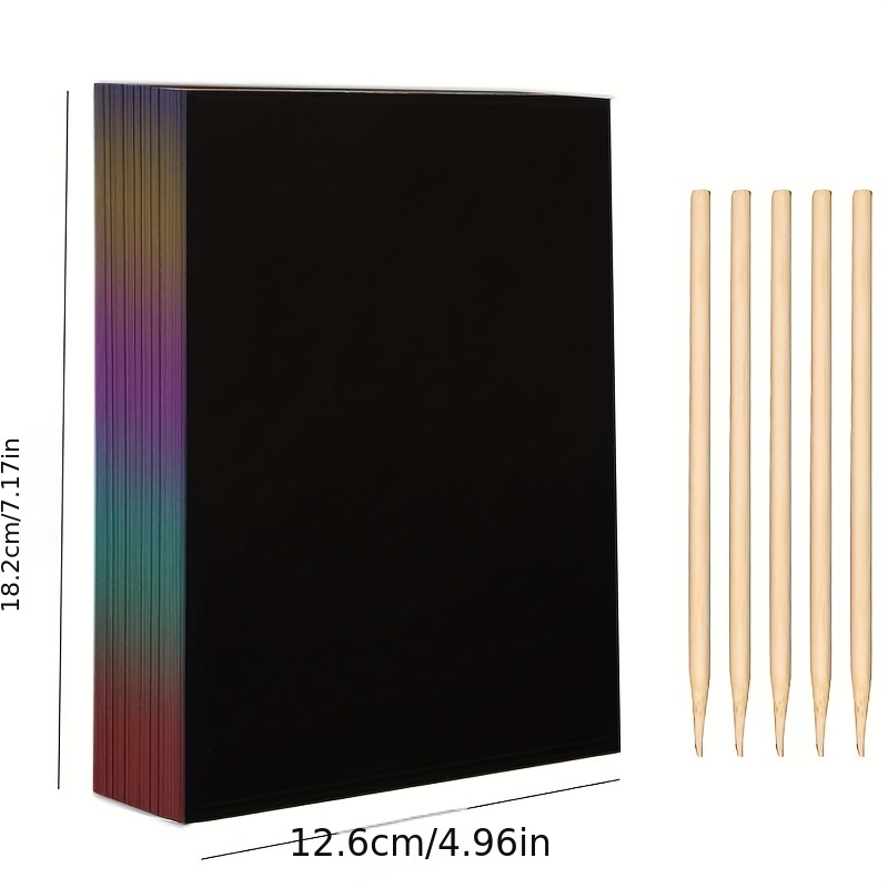 50 pcs Scratch Paper Kids Rain - Art Craft Rainbow 评论和价格
