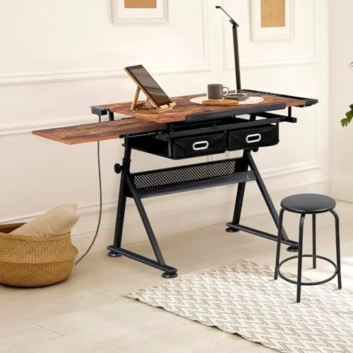Adjustable Drafting Table with - Art & Craft Tape 评论和价格