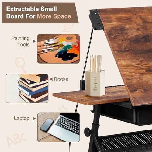 Adjustable Drafting Table with - Art & Craft Tape 评论和价格