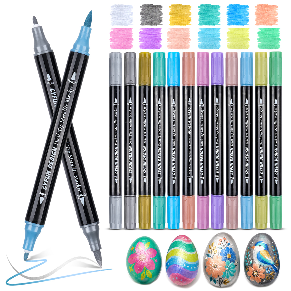 Dual-Tip Metallic Acrylic Pain - Art Craft Journals 评论和价格