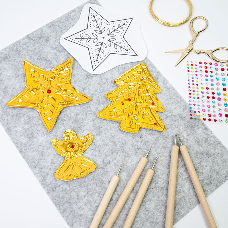 DIY Gold Foil Art Relief Chris - Art Craft With Paper 评论和价格