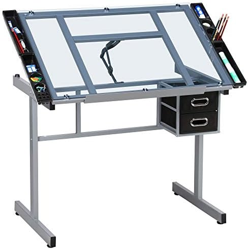 Drawing Desk Adjustable Glass  - Art & Craft Tape 评论和价格