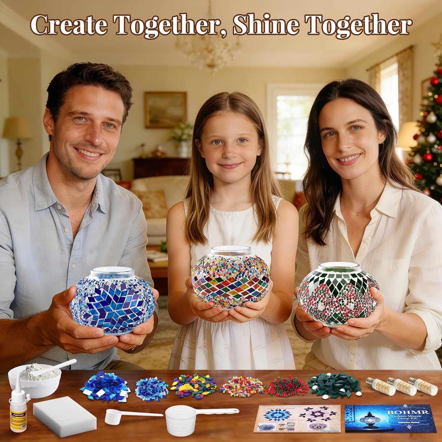 DIY 3 Globe Turkish Mosaic Lam - Art Craft Kits 评论和价格