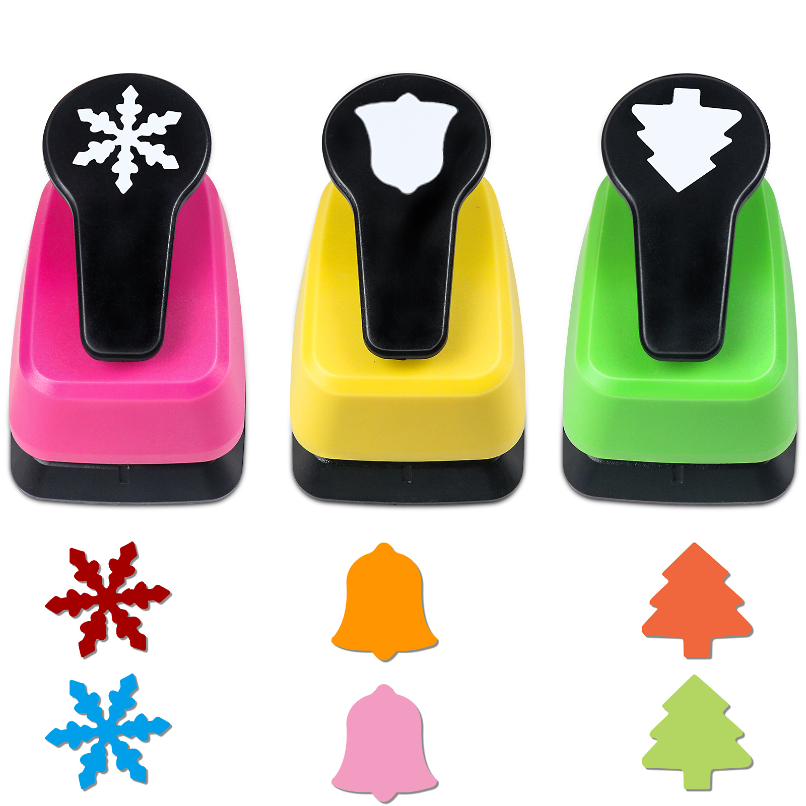 3pcs Paper Hole Puncher Cutter - Art Craft Christmas Tree 评论和价格