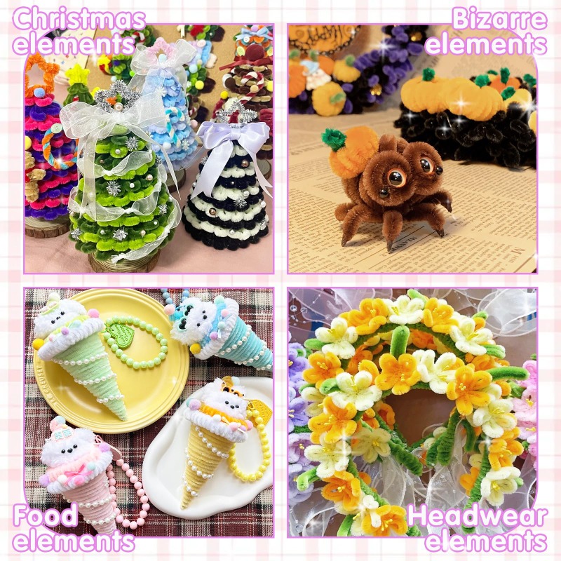 Pipe Cleaners Chenille Stems J - Art Craft Jumbo 评论和价格