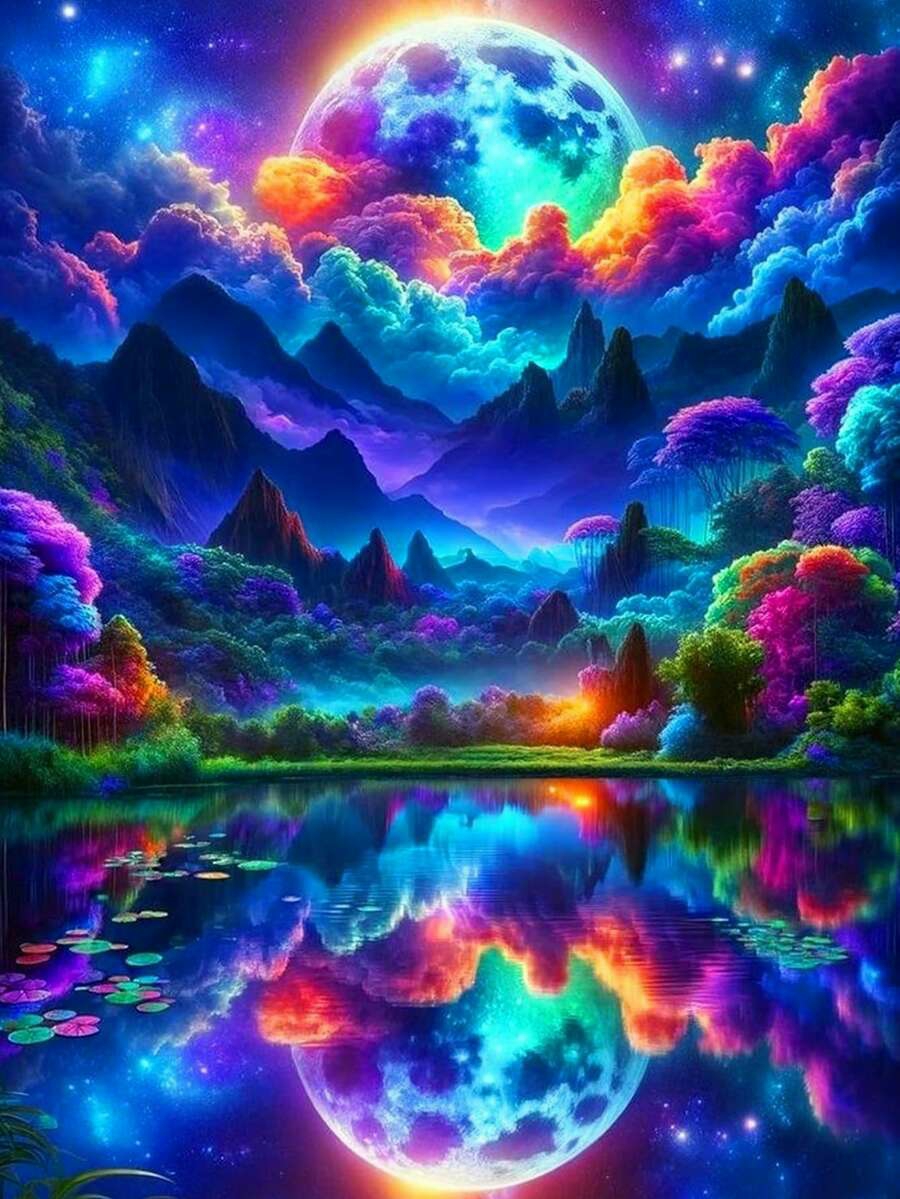 5D DIY Diamond Painting Kit Co - Art Craft Rainbow 评论和价格