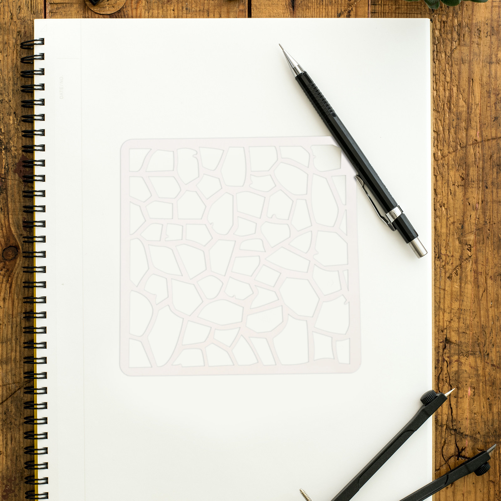 Geometric Stencils Reusable Pe - Art Craft Journals 评论和价格