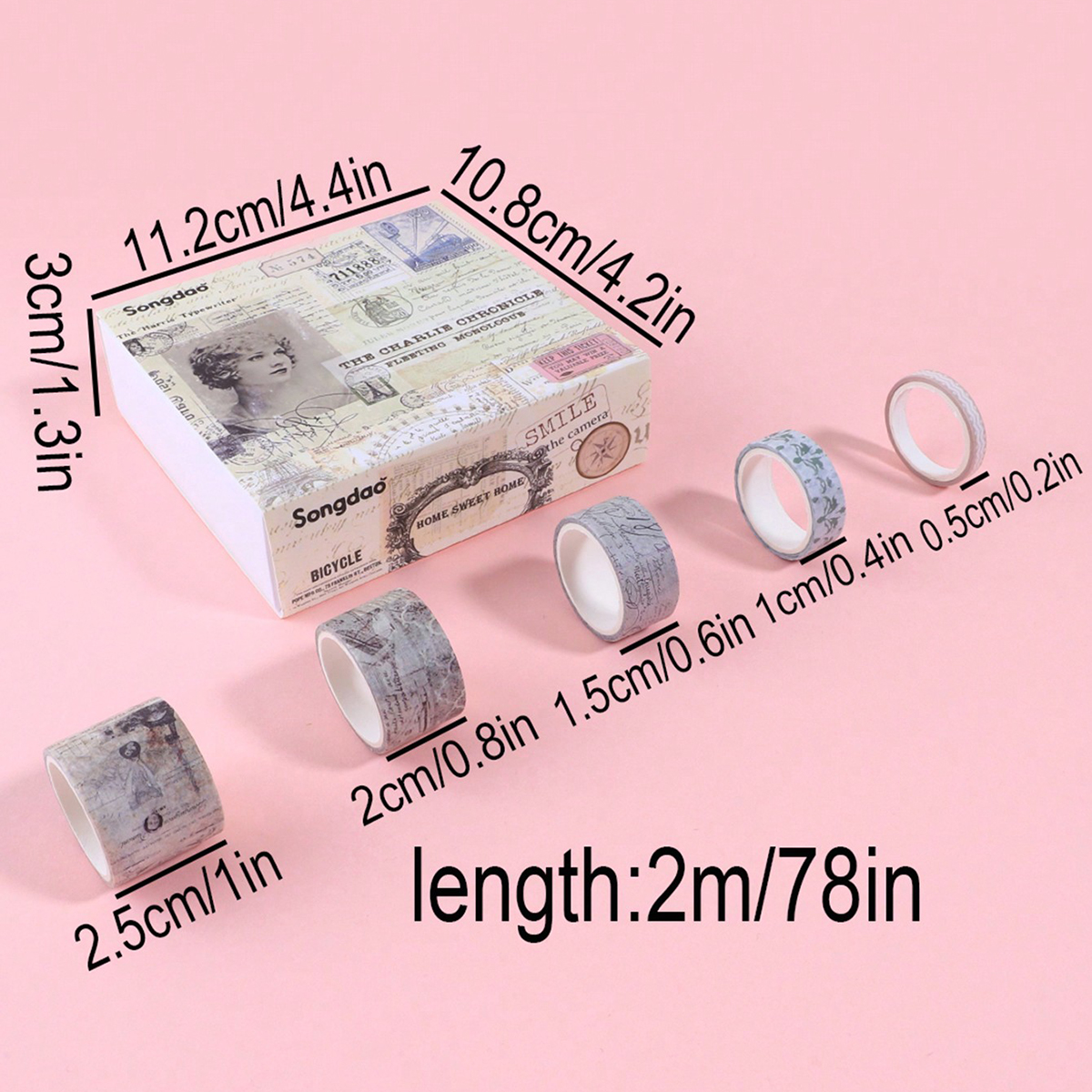 20 Rolls of Vintage Washi Tape - Washi Tape Rolls 评论和价格