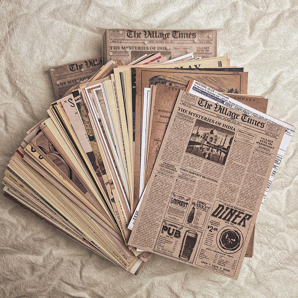 118Pcs Vintage Old Newspaper C - Art Craft Journals 评论和价格