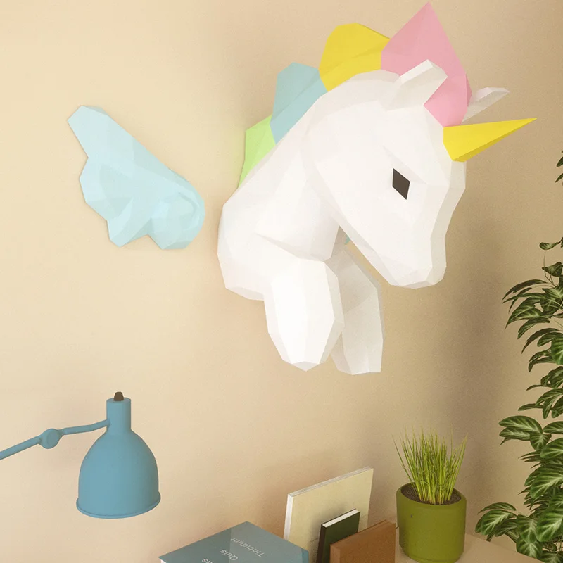 Rainbow Unicorn Animal Wall De - Art Craft Rainbow 评论和价格