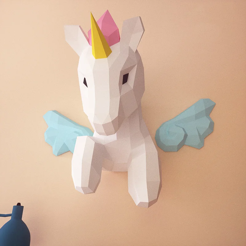 Rainbow Unicorn Animal Wall De - Art Craft Rainbow 评论和价格