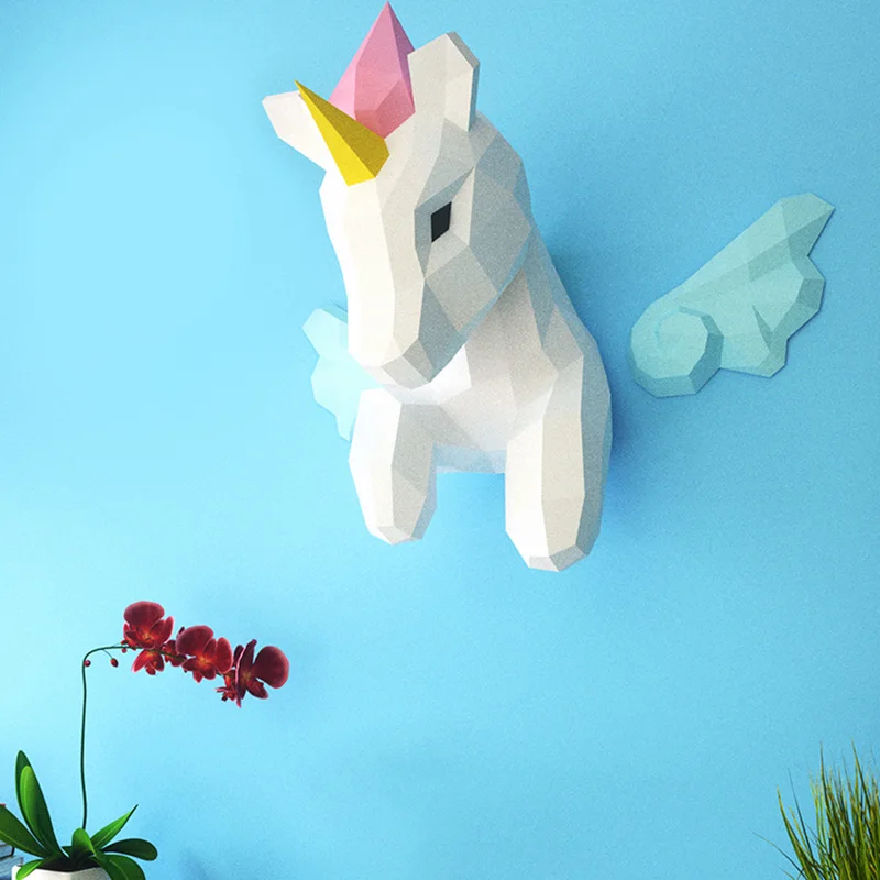 Rainbow Unicorn Animal Wall De - Art Craft Rainbow 评论和价格
